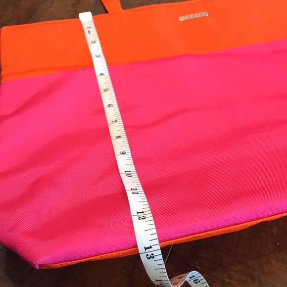 Clinique Pink Orange Tot Bag with attached wristlet - Picture 13 of 13